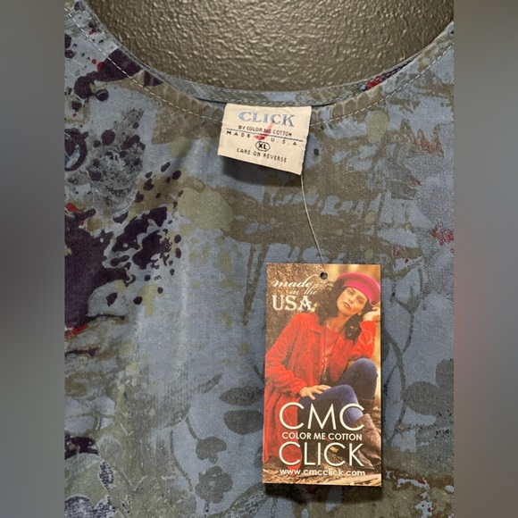 NWT CMC Color Me Cotton Sleeveless Floral Blouse Size XL - Picture 3 of 9